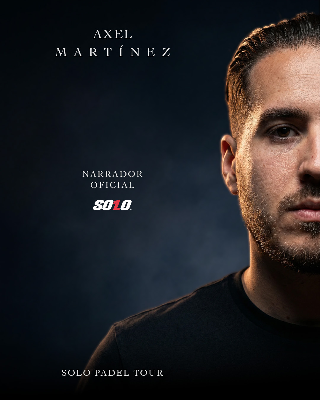 Axel Martínez, narrador oficial del SOLO Padel Tour, primer circuito profesional de pádel individual